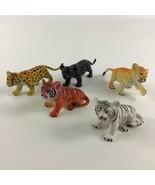 Jungle Cats Realistic Animals Toy PVC Figures Lot Panther White Tiger Le... - £15.54 GBP