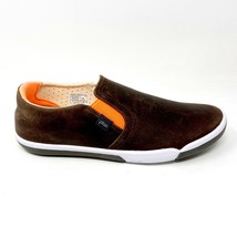 Plae Marten Brown Orange Mens Slip On Leather Sneakers 554100 005 - £57.86 GBP