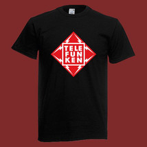 Telefunken Elektroakustik Logo Men&#39;s Black T-Shirt Size S-5XL - £11.76 GBP+