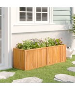 Solid Teak Wood Raised Bed Outdoor Garden Patio Planter Flower Plant Box... - £59.30 GBP+
