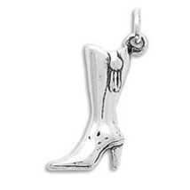 3D High Heel Boot Charm Fashion Girls Bracelet Neck Piece 14K White Gold... - £32.00 GBP