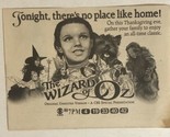 Wizard Of Oz Tv Print Ad Vintage Judy Garland TPA4 - £4.72 GBP