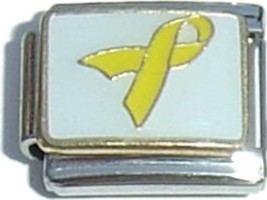 Yellow Ribbon Italian Charm - £7.06 GBP