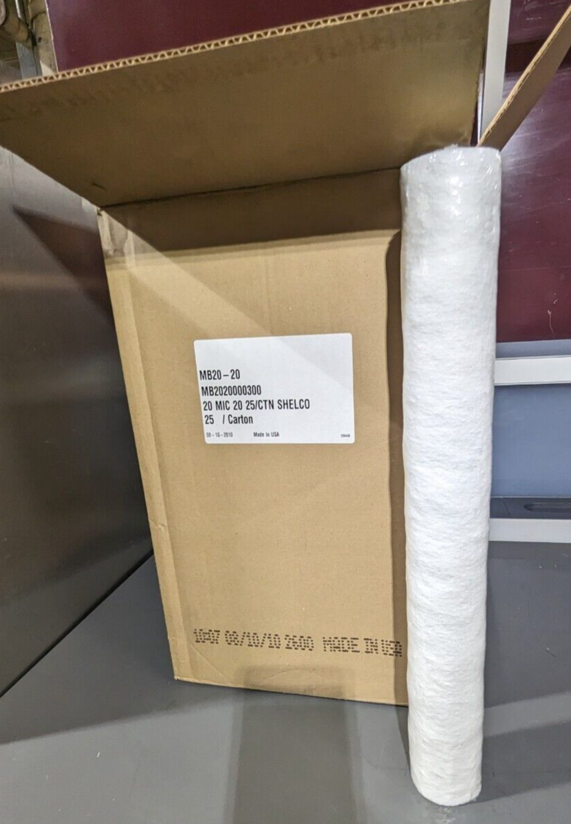 Shelco MB20-20 MB Series, Melt Blown Filter Cartridges 100% Polypropylene - $33.75