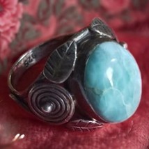 Vintage Sterling Silver 925 Larimar Ring Size7, - €78,15 EUR