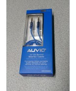AUVIO Heavy Duty 3ft Stereo Audio Aux Gold Tip Cable 1/8&quot;(3.5mm) blue 42... - $110.04 MXN