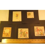 Lot of 5 Vintage GREETING CARDS 1930 - 1940s Misc [Y79C2f] - £4.38 GBP