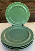 (4) PIER 1 Festival Dinner Plates Green Teal Green Discontinued Vintage ... - $30.00