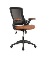 Techni Mobili Mid-Back Mesh Task Office Chair with Adjustable Arms Brown - $245.99