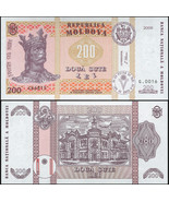 Moldova. Banknote 200 lei. 2009. Unc. Paper. Cat# P.16c - $31.91