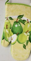 1 Printed Kitchen Jumbo Oven Mitt 13&quot; Green Pears With Green Back Smh Home - £12.63 GBP