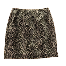 Apostrophe Leopard Animal Print Pencil Skirt Womens Size 8 Black Brown C... - $18.00