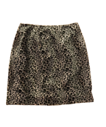 Apostrophe Leopard Animal Print Pencil Skirt Womens Size 8 Black Brown C... - $18.00