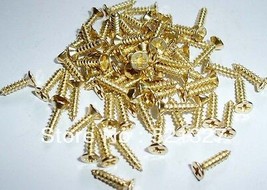75 PIECES Cusp Screws Flat Head Brass Self Tapping 8x2mm (3/8&quot;L) (CLEARA... - $2.99