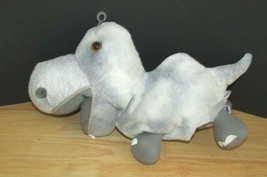 Manhattan Toy plush hand puppet Dinosaur gray Prehistoric Pat mouth opens - £7.08 GBP