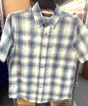 RIDGECUT TOUGHWEAR Grey/Blue/Green Plaid M Button Pocket NWT - $19.99