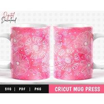 Cricut Mug Press Svg, Floral Mug Press Svg, Mug Wrap Svg, Mug Wrap SVG Template - £3.10 GBP