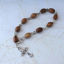 Handmade Catholic Rosary Bracelet, Single decade rosary, Prayer Bracelet, Wood R - £15.91 GBP