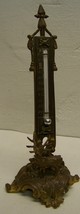 antique victorian cast bronze brass thermometer elk/stag silver vial - £215.71 GBP