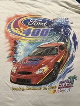 2003 November 16 NASCAR Miami Homestead Florida Ford 400 T Shirt XL White - £15.46 GBP