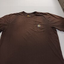 Carhartt K87 DKB Original Fit Men's 2XL Tall Brown Cotton Short Sleeve T-Shirt image 15
