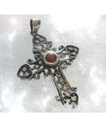 HAUNTED NECKLACE SACRED CROSS GEOMOETRY OPEN 4 GATES HIGHEST LIGHT CASSIA4 - $190.13