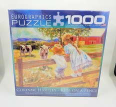 Eurographics Kids On A Fence 1000 Piece Puzzle Corinne Hartley Sealed - $19.99