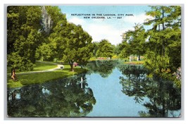 Lagoon in City Park New Orleans Louisiana LA UNP Linen Postcard Y14 - £2.30 GBP