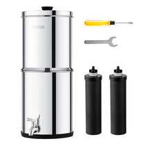 VEVOR Gravity-fed Water Filter System with 2 Carbon Filters, for Home Ca... - $76.99