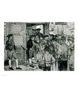 The Mob Attempting To Force A Stamp Officer To Resign Poster Print by Ho... - €53,72 EUR