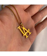 NEW MLB Los Angeles LA Dodgers Gold Team Pendant Logo Necklace 20&quot; Chain... - €15,43 EUR