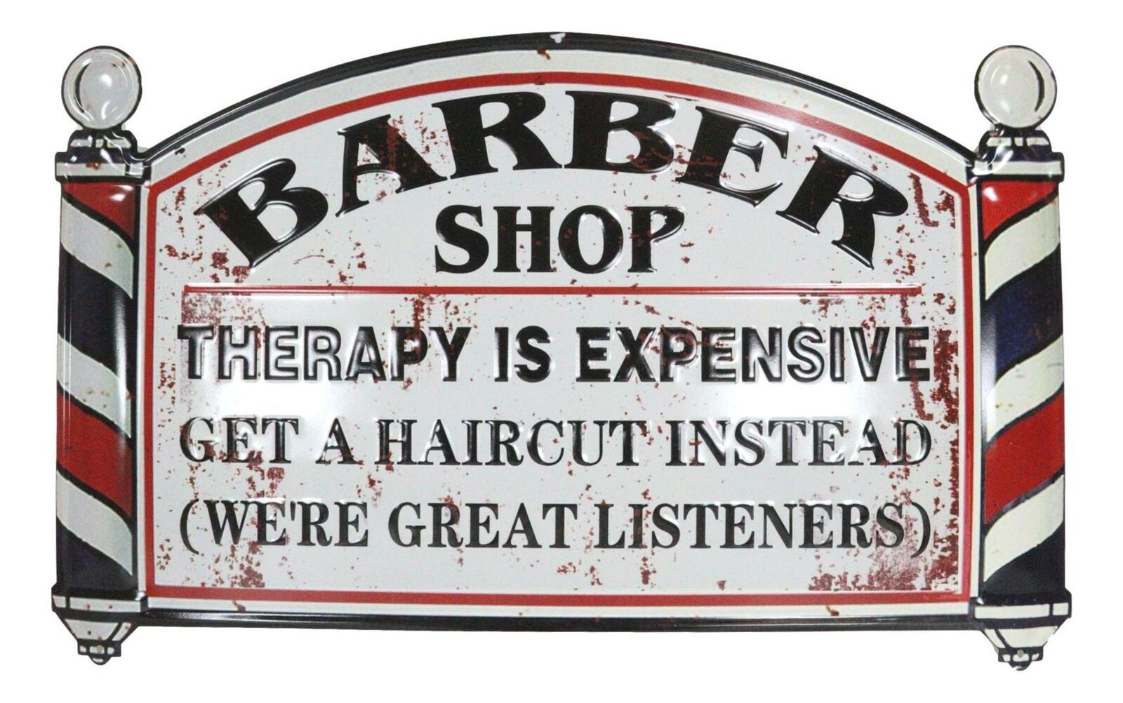 Barber Shop Therapy Is Expensive Get A Haircut Metal Novelty Wall Decor Sign 23