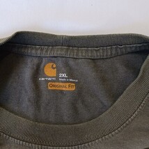 Carhartt Original Fit Men's Green Cotton Blend Long Sleeve Pocket T-Shirt Sz 2XL image 4