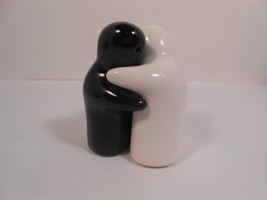 Black &amp; White Yin/Yang Hugging Ghosts Ceramic Salt &amp; Pepper Shakers - $7.25