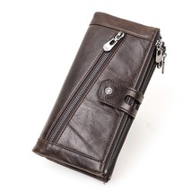 Contact&#39;s Women Wallet Fashion Leather Wallet Card Holder Female Long Purse Phon - £62.68 GBP