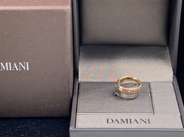 Damiani Metropolitan Dream 0.1ct Diamond 5.0mm band ring 18K 3.3g s4.25 JR7914 - £394.76 GBP