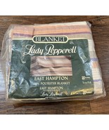 Lady Pepperell Blanket Striped Hampton Twin/Full Vintage Satin Trim 72x9... - €42,78 EUR