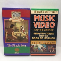 Set 2 VHS Tapes Living Scriptures Book of Mormon Music Video Bible King ... - £19.57 GBP