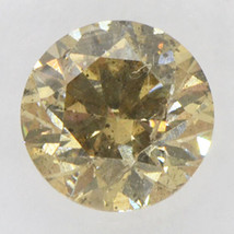 Round Cut Diamond Fancy Brown Color Loose 0.81 Carat Natural I1 IGI Certificate - £629.27 GBP