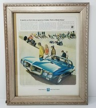 Wide Track Firebird Advertisement Framed GM 1969 Vintage - $18.95