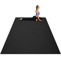 Large Yoga Mat 6&#39; x 4&#39; x 8 mm Thick Workout Mats for Home Gym Flooring Black - £111.88 GBP