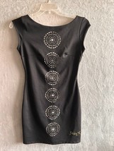 Desigual Dress Black White Laser Cut Medallion Short Sleeve Sheath stret... - £37.75 GBP