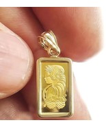 2.5 Gr. Lady Fortuna Gold Pendant, Suisse gold bar pendant, 14K gold bar... - €396,87 EUR