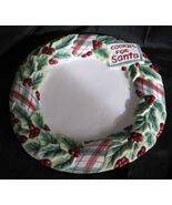 Fitz and Floyd Plaid Cookie COOKIES FOR SANTA Christmas Plate New - $40.00