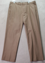 DOCKERS Dress Pants Mens Size 36 Tan Pockets Casual Flat Front Straight ... - $16.17