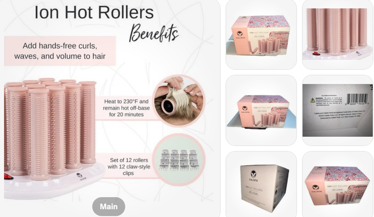 &quot;Calista Ion Hot Roller 1” long  12pc Set Special Edition Bag QVC Exclusive - $37.50