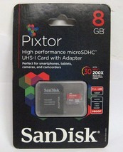 SanDisk Pixtor 8GB MicroSDHC Class 10 UHS-I Memory Card with Adapter - G... - £7.02 GBP