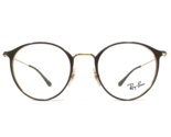 Ray-Ban Eyeglasses Frames RB6378 2905 Brown Gold Round Full Rim 49-21-145 - £75.02 GBP