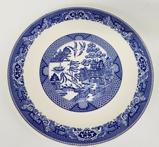 Willow Ware by Royal China Round Platter Cake Plate Blue Willow 12 1/4&quot; - £19.51 GBP