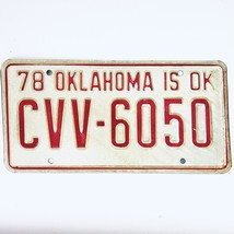 1978 United States Oklahoma Oklahoma Is OK Passenger License Plate CVV-6050 - €11,20 EUR